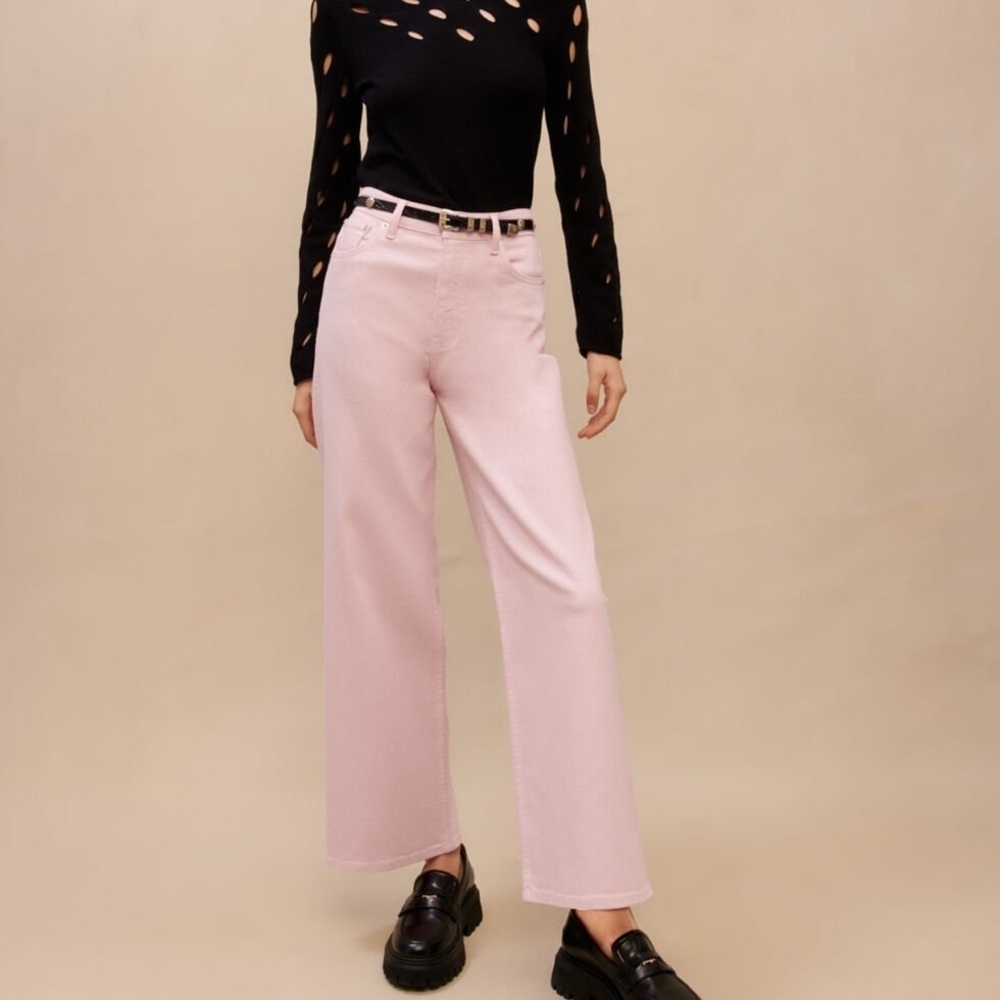Maje pink wide leg jeans - Picture 2 of 13